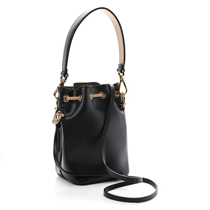 Fendi Vitello Liberty F is Fendi Stamp Patch Mini Mon Tresor Bucket Bag Blue Notte Cuoio Flamingo 2 of 12