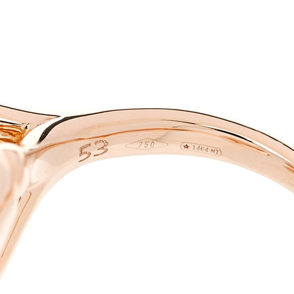Pomellato 18K Rose Gold Diamond Sabbia Disc Cuff Pave Ring 53 6.5 6 of 7