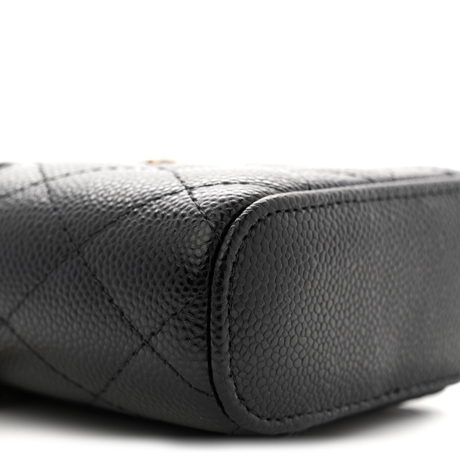 Chanel Caviar Quilted Top Handle Mini Vanity Case With Chain Black 9 of 11