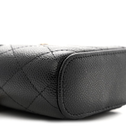 Chanel Caviar Quilted Top Handle Mini Vanity Case With Chain Black 9 of 11