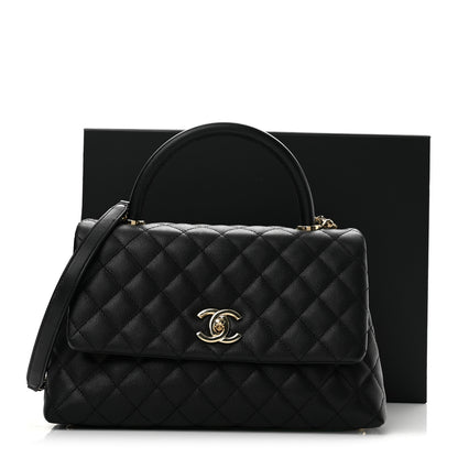Chanel Caviar Quilted Small Coco Handle Flap Black 13 of 14