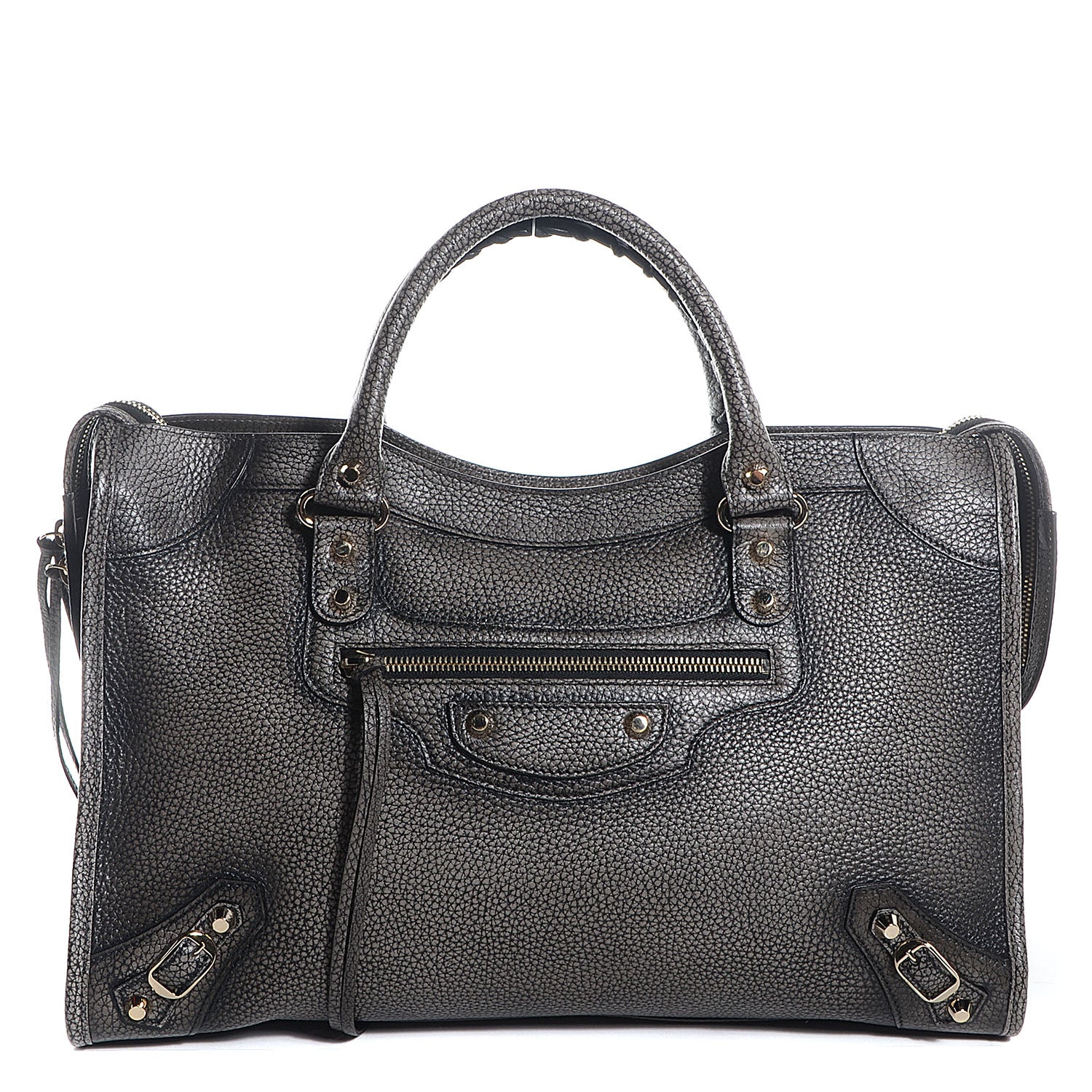 Balenciaga Grained Calfskin Classic Gold Hardware City Ombre Grey Gradient 1 of 12
