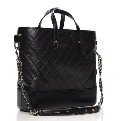 Chanel Calfskin Quilted Large Gabrielle Shopping Tote Black 4 of 10