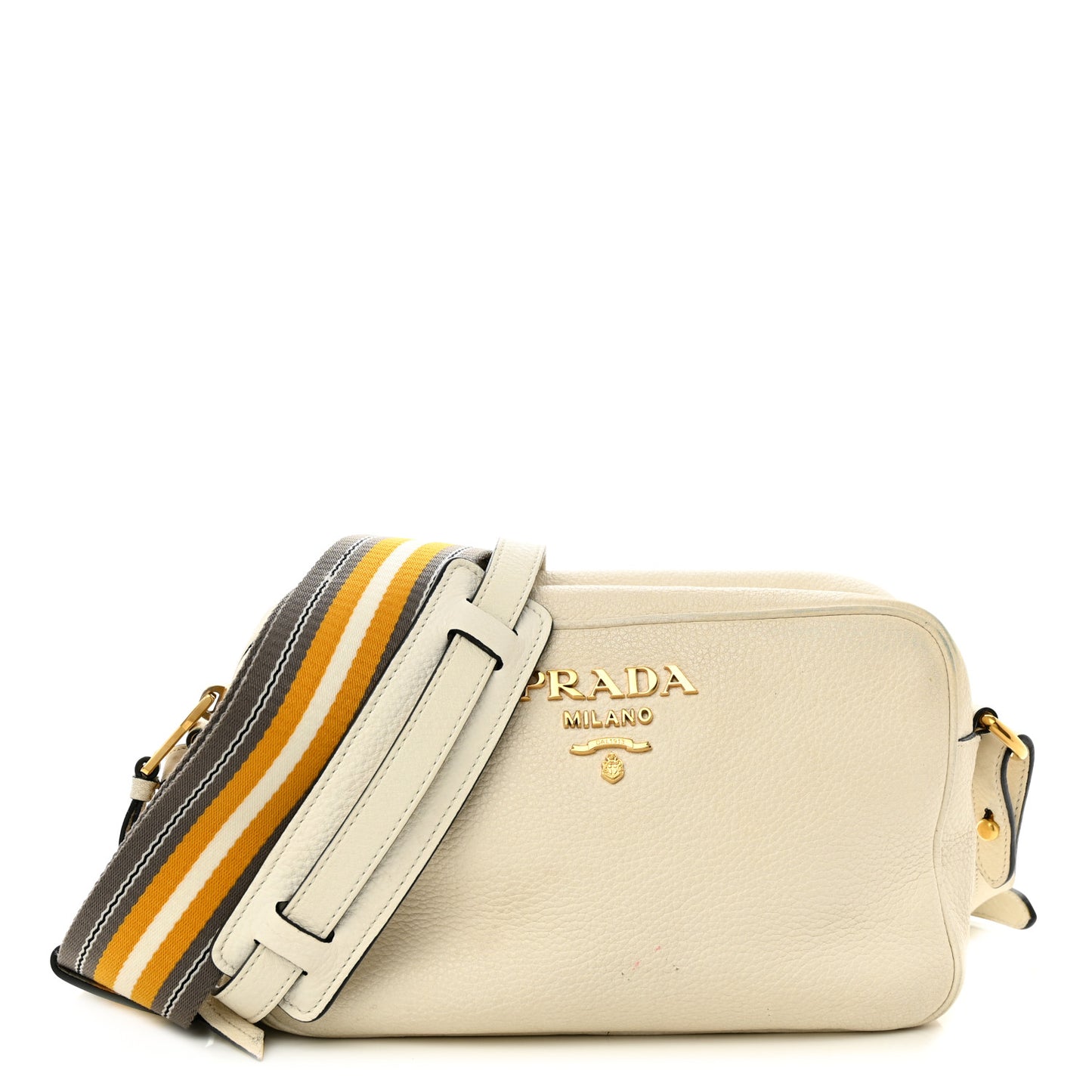 Vitello Daino Camera Crossbody Bianco