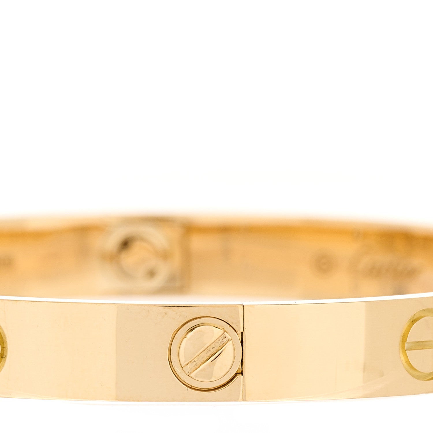 Cartier 18K Yellow Gold 4 Diamond LOVE Bracelet 17 4 of 8