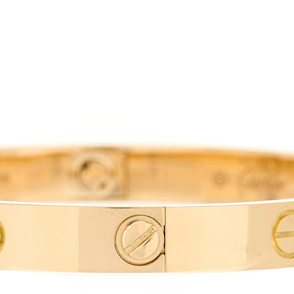 Cartier 18K Yellow Gold 4 Diamond LOVE Bracelet 17 4 of 8