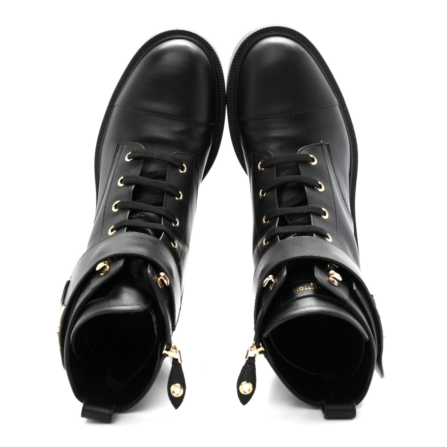 Louis Vuitton Calfskin Ranger Boots 40 Black 2 of 9