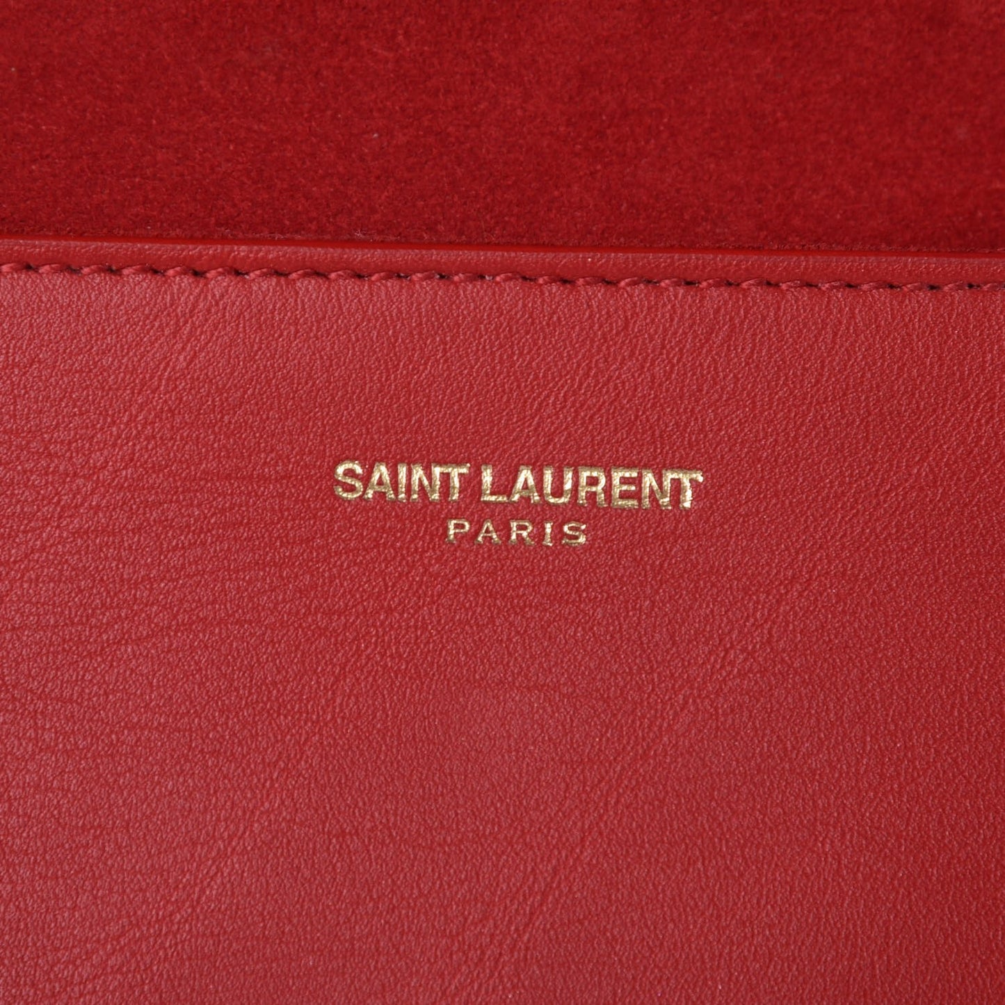 Calfskin Classic Y Ligne Clutch Red