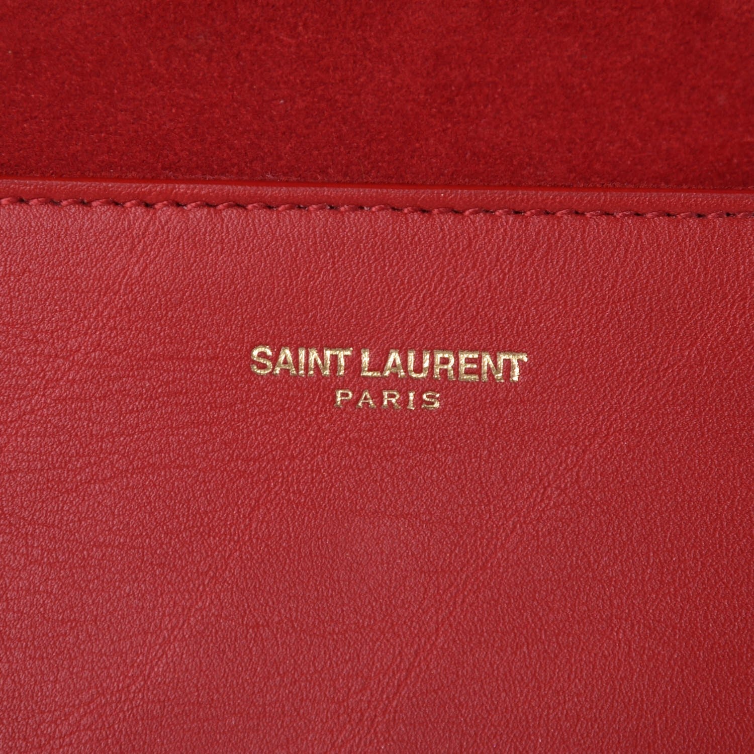 Saint Laurent Calfskin Classic Y Ligne Clutch Red 6 of 18