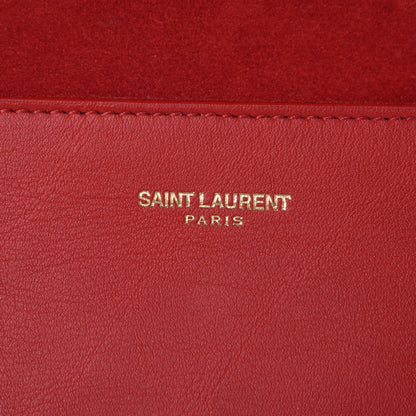 Saint Laurent Calfskin Classic Y Ligne Clutch Red 6 of 18
