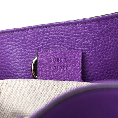 Gucci Pebbled Calfskin Medium Soho Chain Shoulder Bag Shine Purple 9 of 10