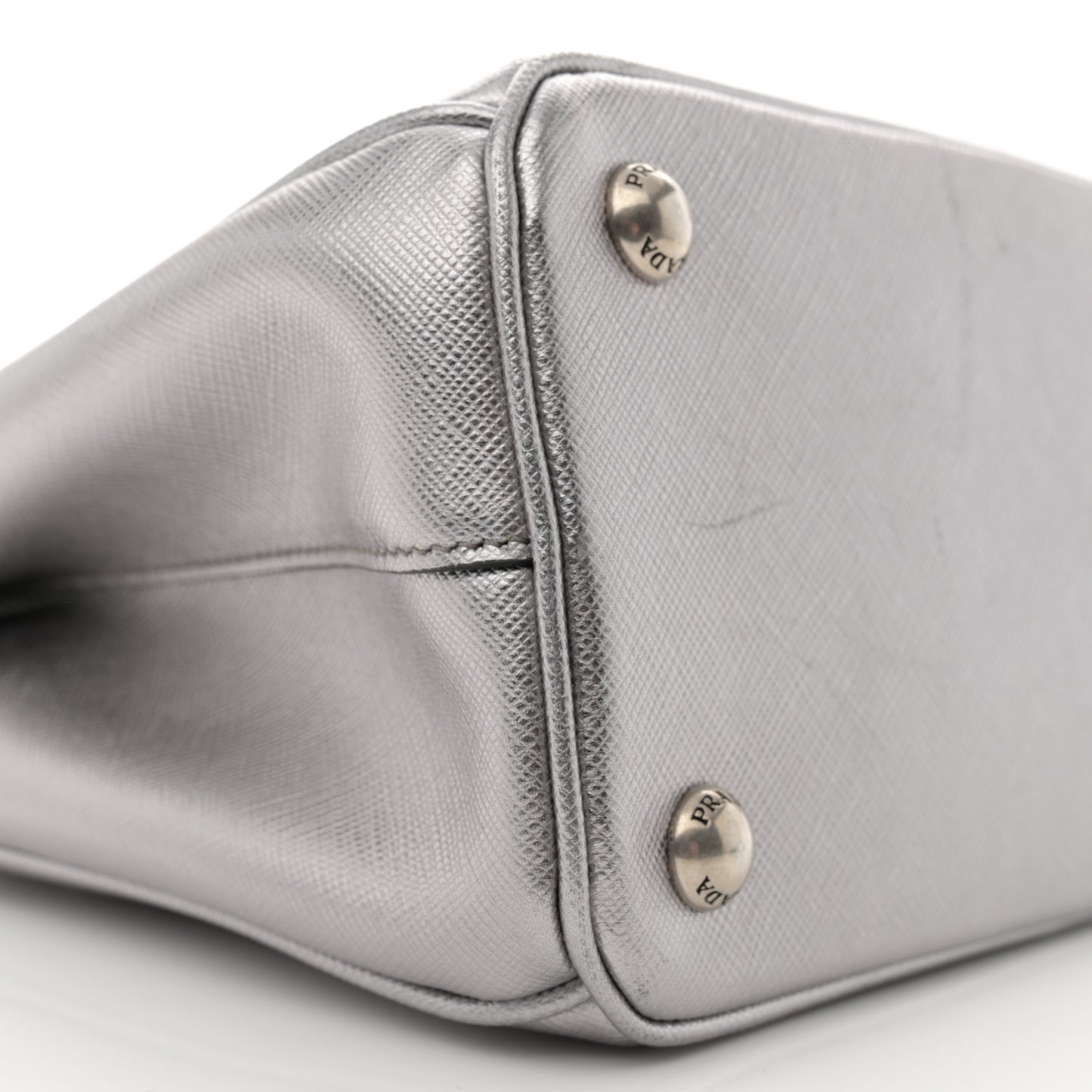 Saffiano Lux Small Galleria Double Zip Tote Cromo