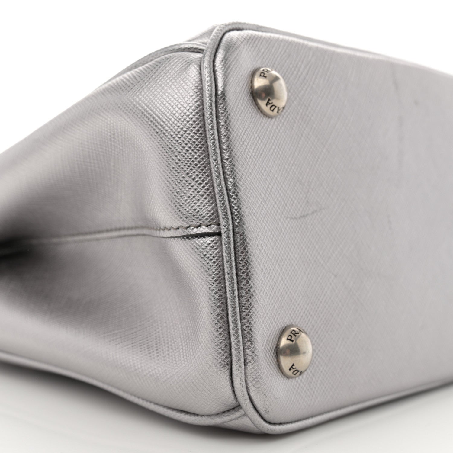 Prada Saffiano Lux Small Galleria Double Zip Tote Cromo 9 of 11