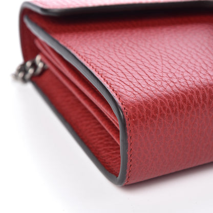 Gucci Calfskin Mini Dionysus Chain Wallet Hibiscus Red 7 of 8