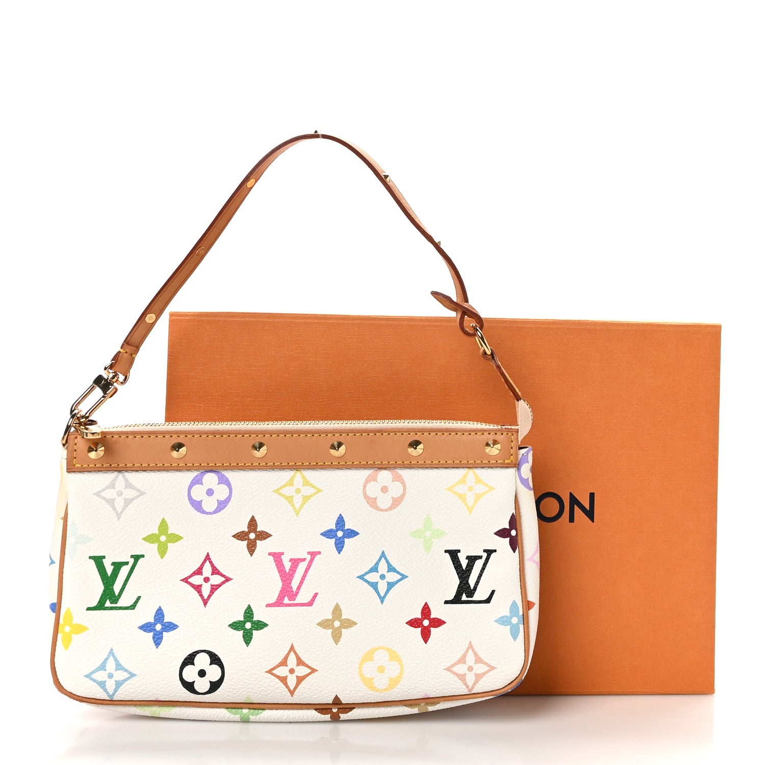 Louis Vuitton Monogram Multicolor Pochette Accessories White 11 of 11