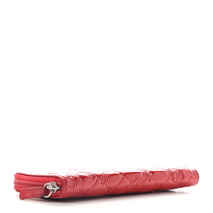 Chanel Patent Calfskin Lucky Symbols Zip Around Wallet Red 4 of 15