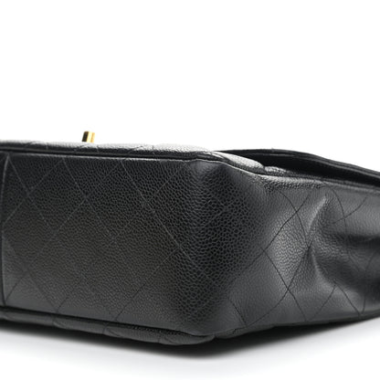 Chanel Caviar Quilted Jumbo Single Flap Black 10 of 12