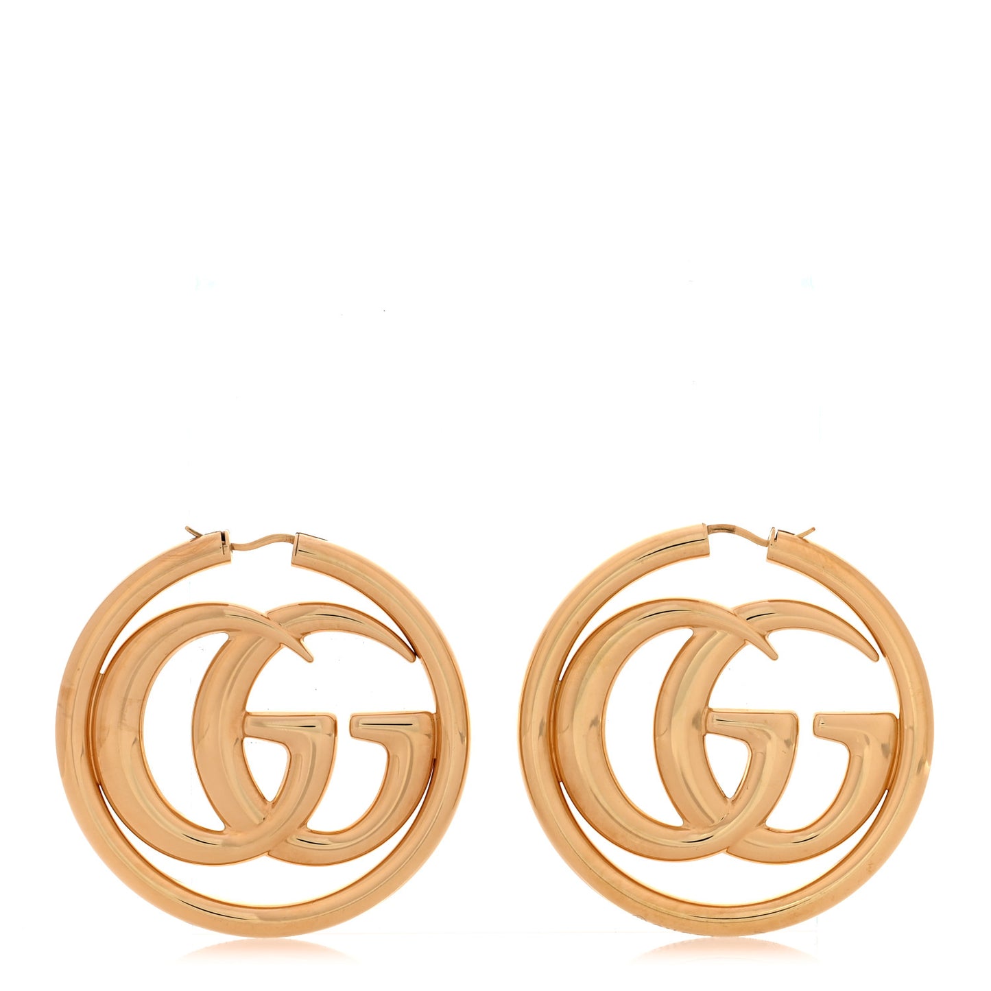 Metal GG Marmont Hoop Earrings Gold