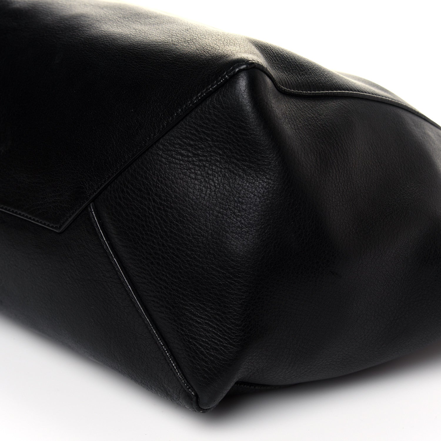 Celine Soft Grained Calfskin Small Belt Cabas Phantom Black 8 of 9