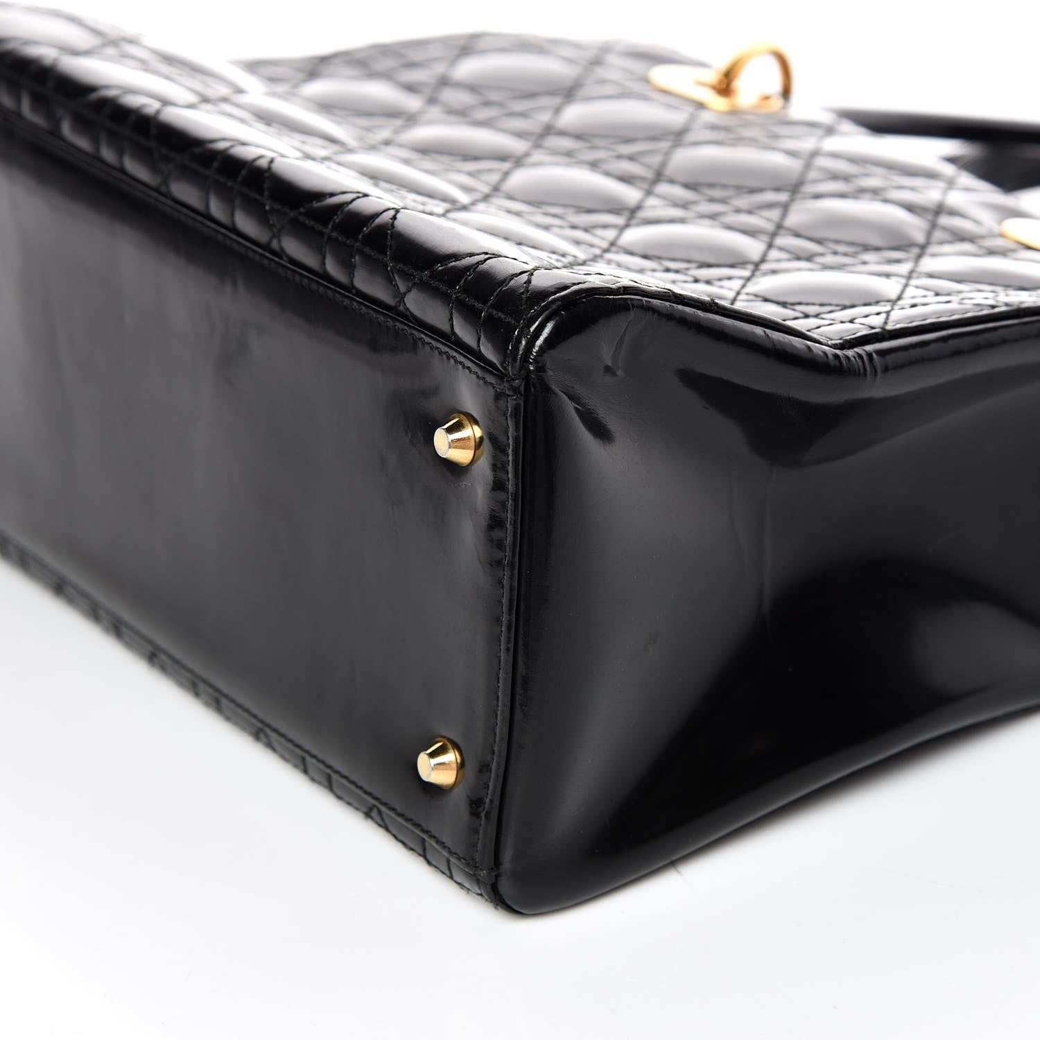 Christian Dior Patent Cannage Medium Lady Dior Black 8 of 15
