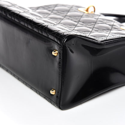 Christian Dior Patent Cannage Medium Lady Dior Black 8 of 15