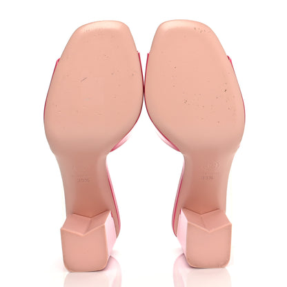 Chanel Patent CC Mules 38.5 Dark Pink Light Pink 6 of 9