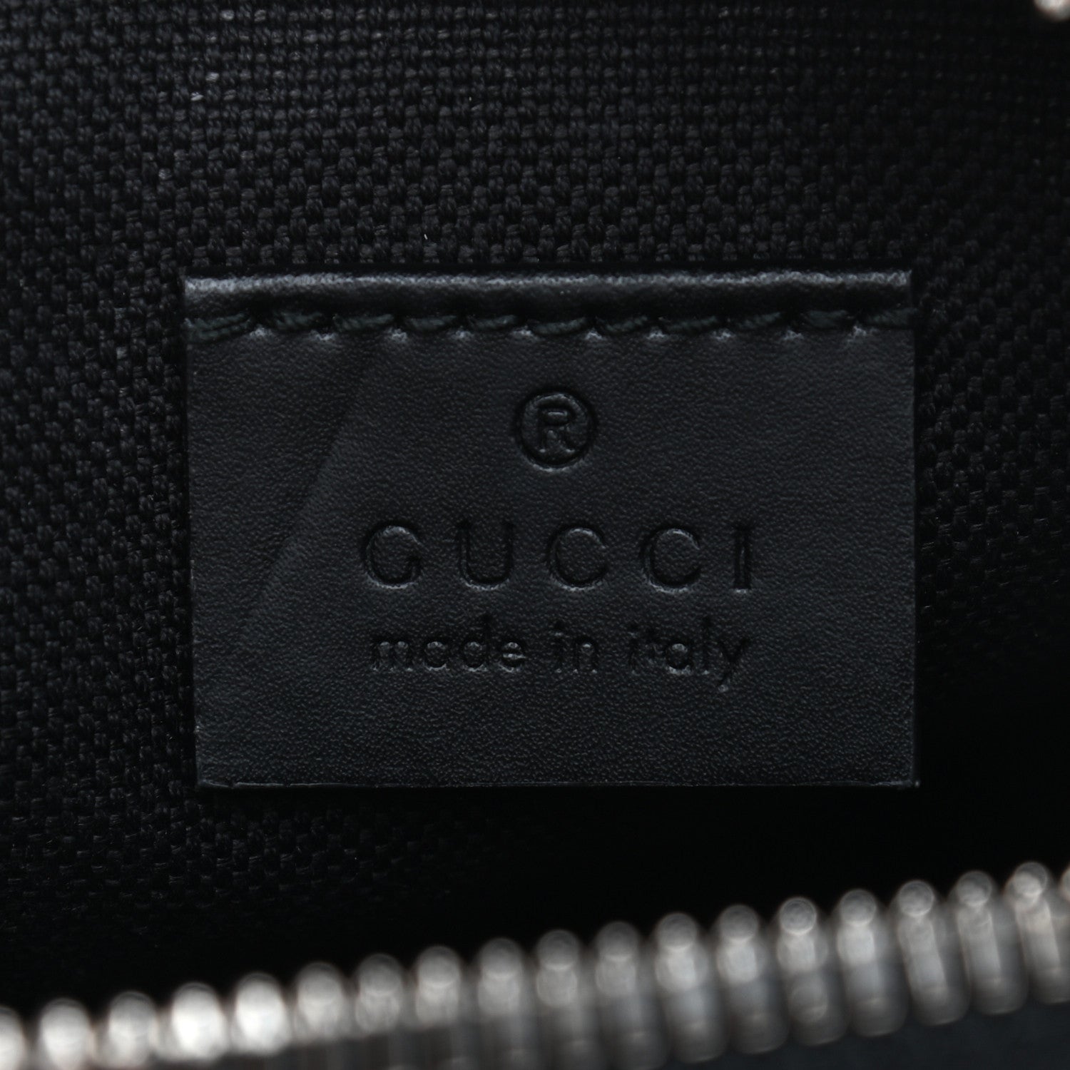 Gucci GG Supreme Monogram Appia Calfskin Web Small Camera Messenger Bag Black Grey 7 of 8