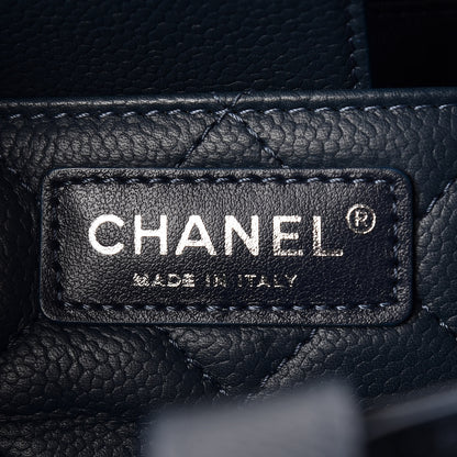 Chanel Caviar Quilted Large CC Box Shopping Tote Navy 9 of 10