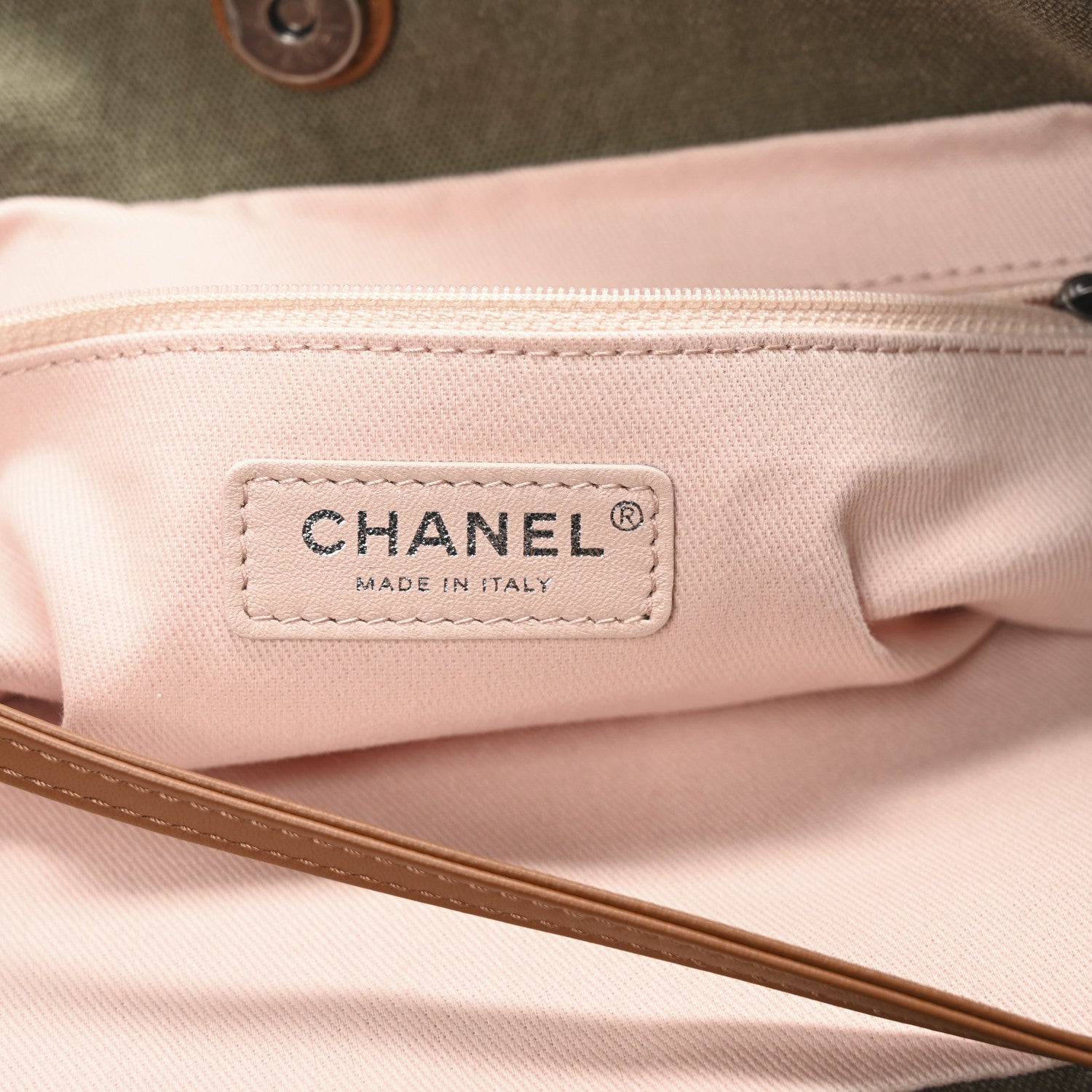Chanel Canvas Sequins Cubano Trip Hobo Khaki 6 of 10