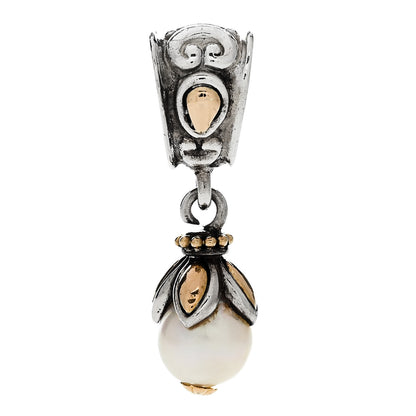 John Hardy Sterling Silver 18K Yellow Gold Freshwater Cultured Pearl Pendant 3 of 5