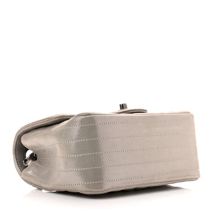 Chanel Iridescent Calfskin Chevron Quilted Mini Square Flap Silver 4 of 10