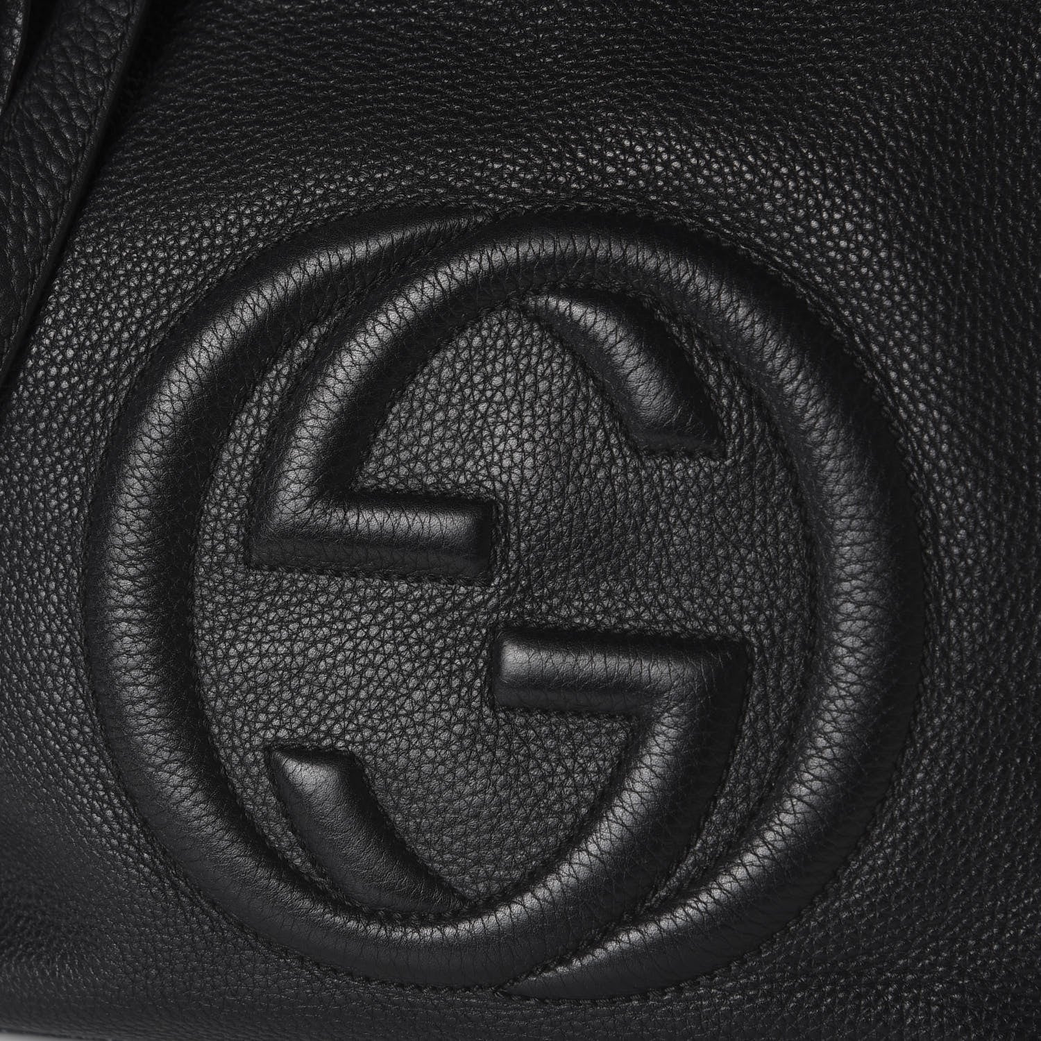 Gucci Pebbled Calfskin Large Soho Hobo Black 10 of 11