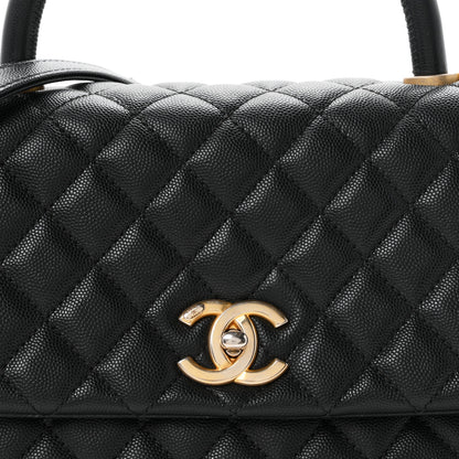 Chanel Caviar Quilted Small Coco Handle Flap Black 8 of 12