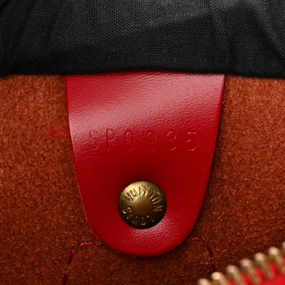 Louis Vuitton Epi Speedy 25 Castillan Red 7 of 13
