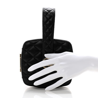 Chanel Lambskin Minaudiere Vanity With Handle Black 2 of 10