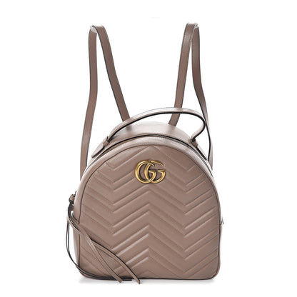 Gucci Calfskin Matelasse GG Marmont Dome Backpack Porcelain Rose 1 of 8