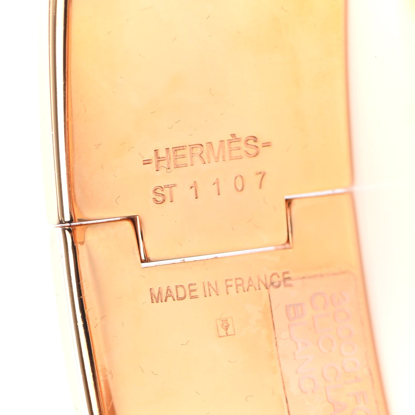 Enamel Wide Clic Clac H Bracelet GM White