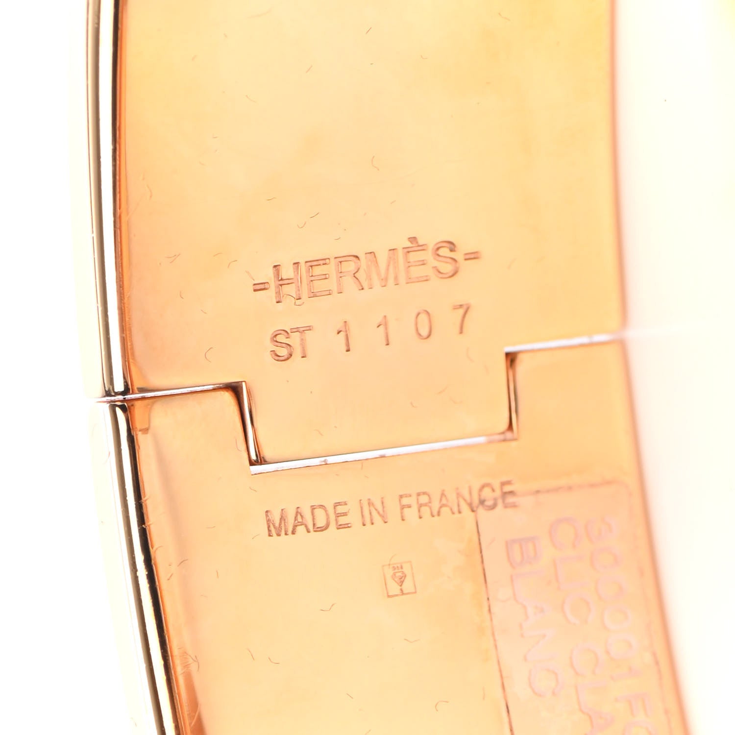 Hermes Enamel Wide Clic Clac H Bracelet GM White 3 of 3