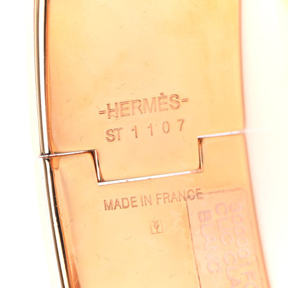 Hermes Enamel Wide Clic Clac H Bracelet GM White 3 of 3