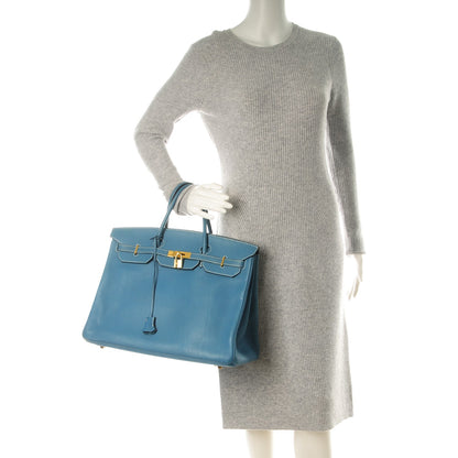 Hermes Togo Birkin 40 Blue Jean 2 of 27