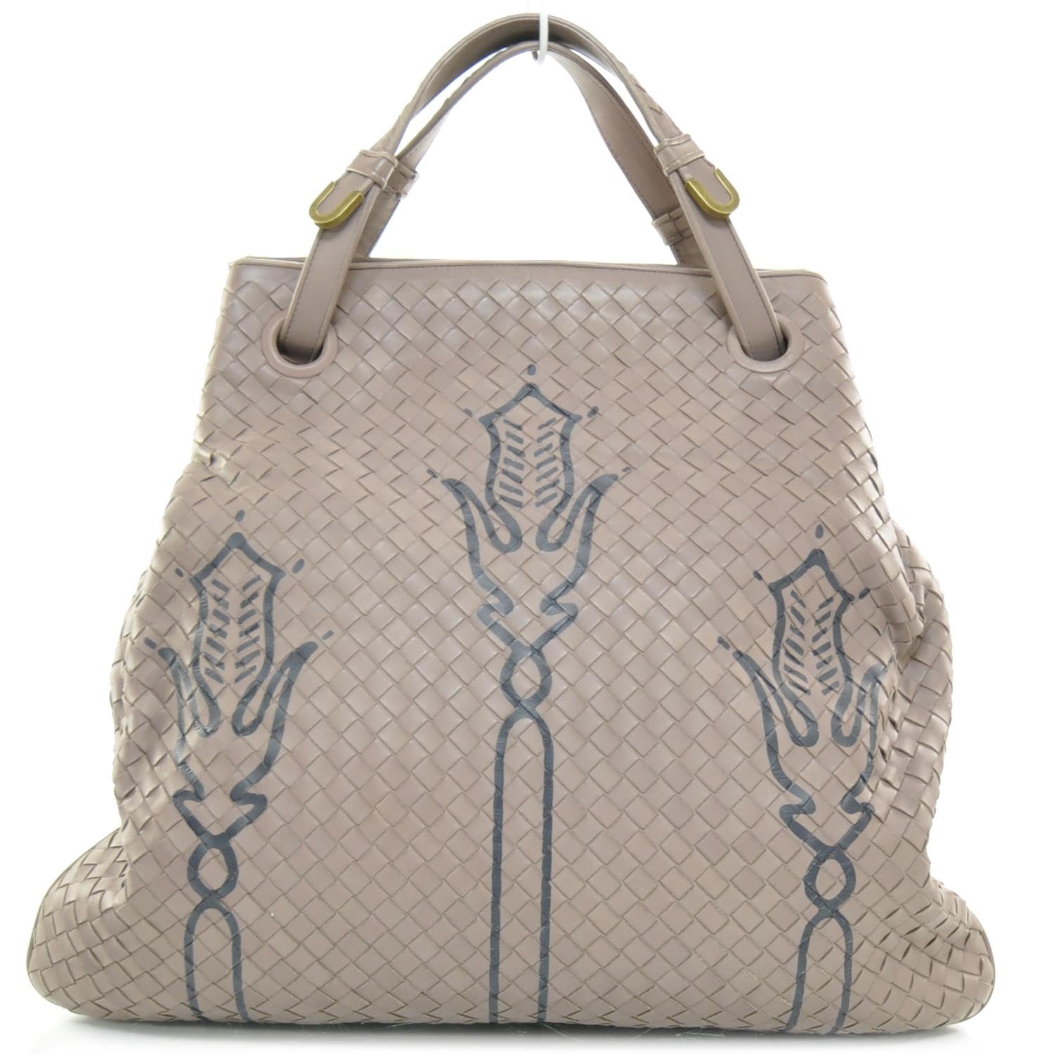 Bottega Veneta Nappa Intrecciato Creta Print Tote Lavender 1 of 9