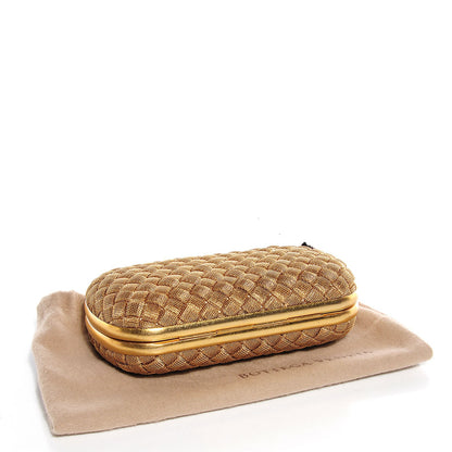 Bottega Veneta Intreccio Oro Bruciato Knot Clutch 4 of 6