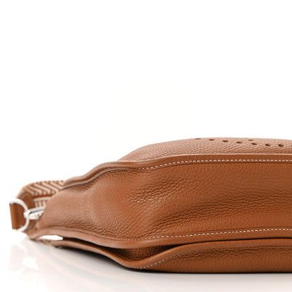 Hermes Taurillon Clemence Amazone Evelyne III PM Gold Ecru 9 of 10