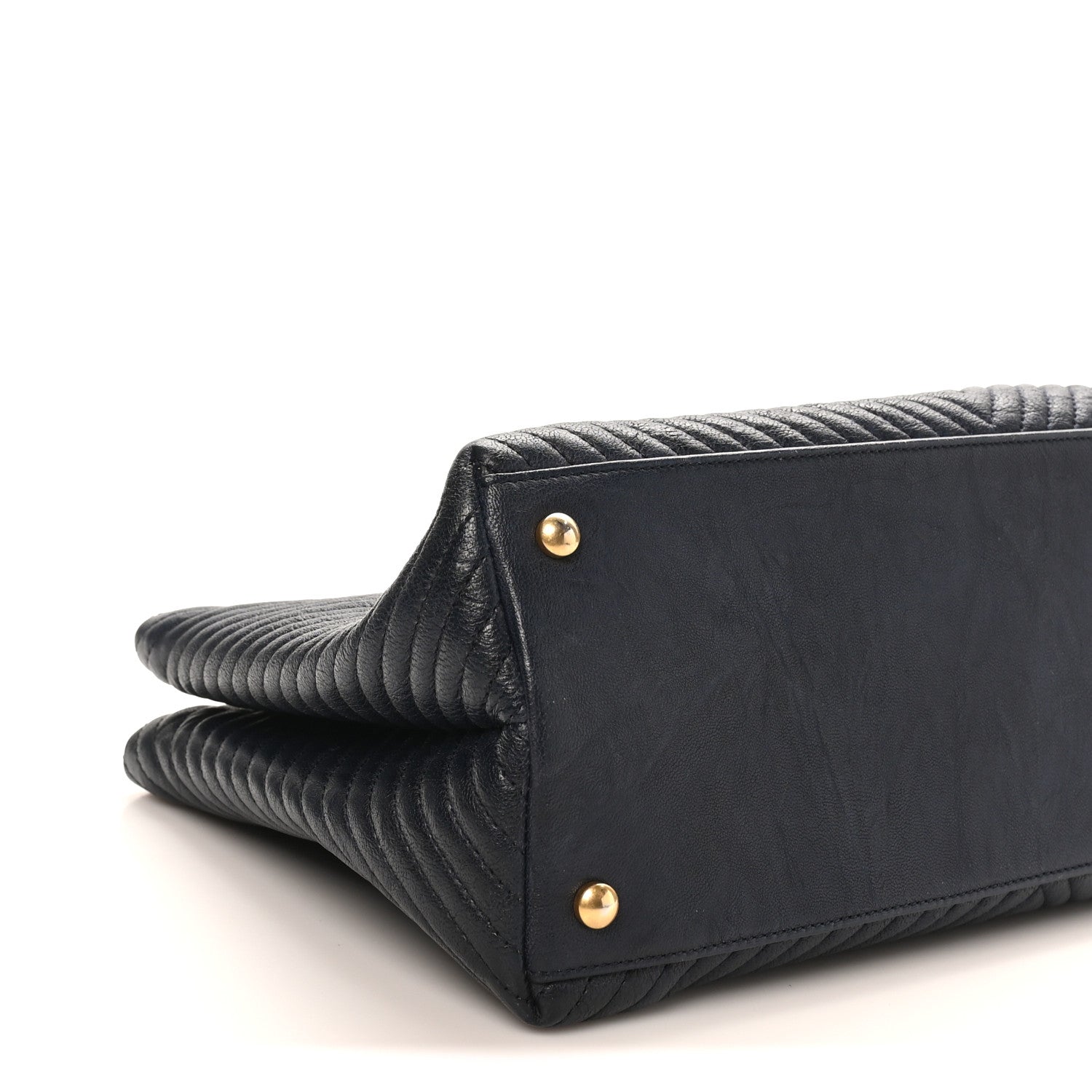 Chanel Wrinkled Lambskin Chevron Quilted Surpique Tote Navy Blue Chanel Wrinkled Lambskin Chevron Quilted Surpique Tote Navy Blue