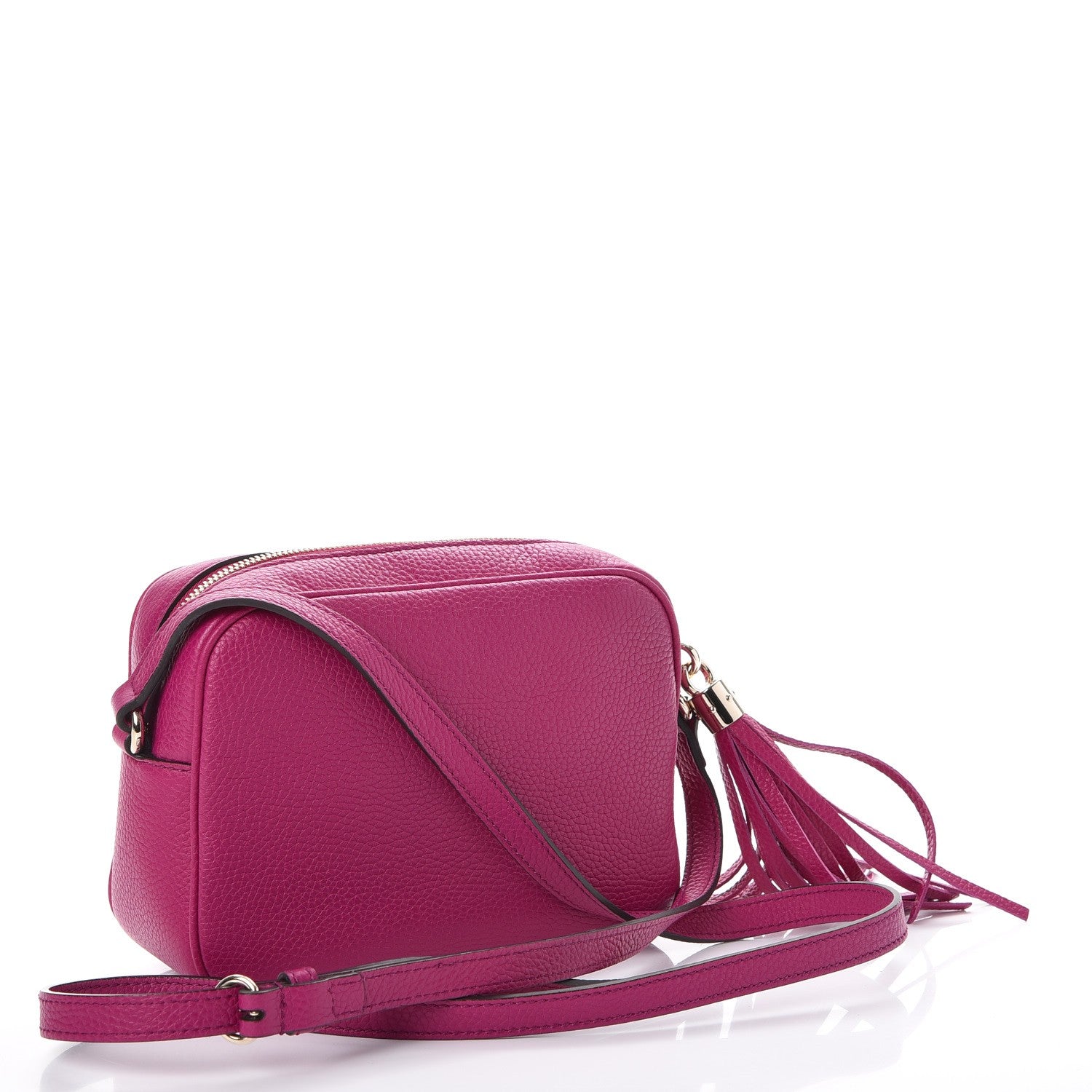 Gucci Pebbled Calfskin Small Soho Disco Bag Bright Bougainvillea 3 of 8