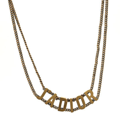 Christian Dior Metal J'Adior Choker Necklace Aged Gold 1 of 4