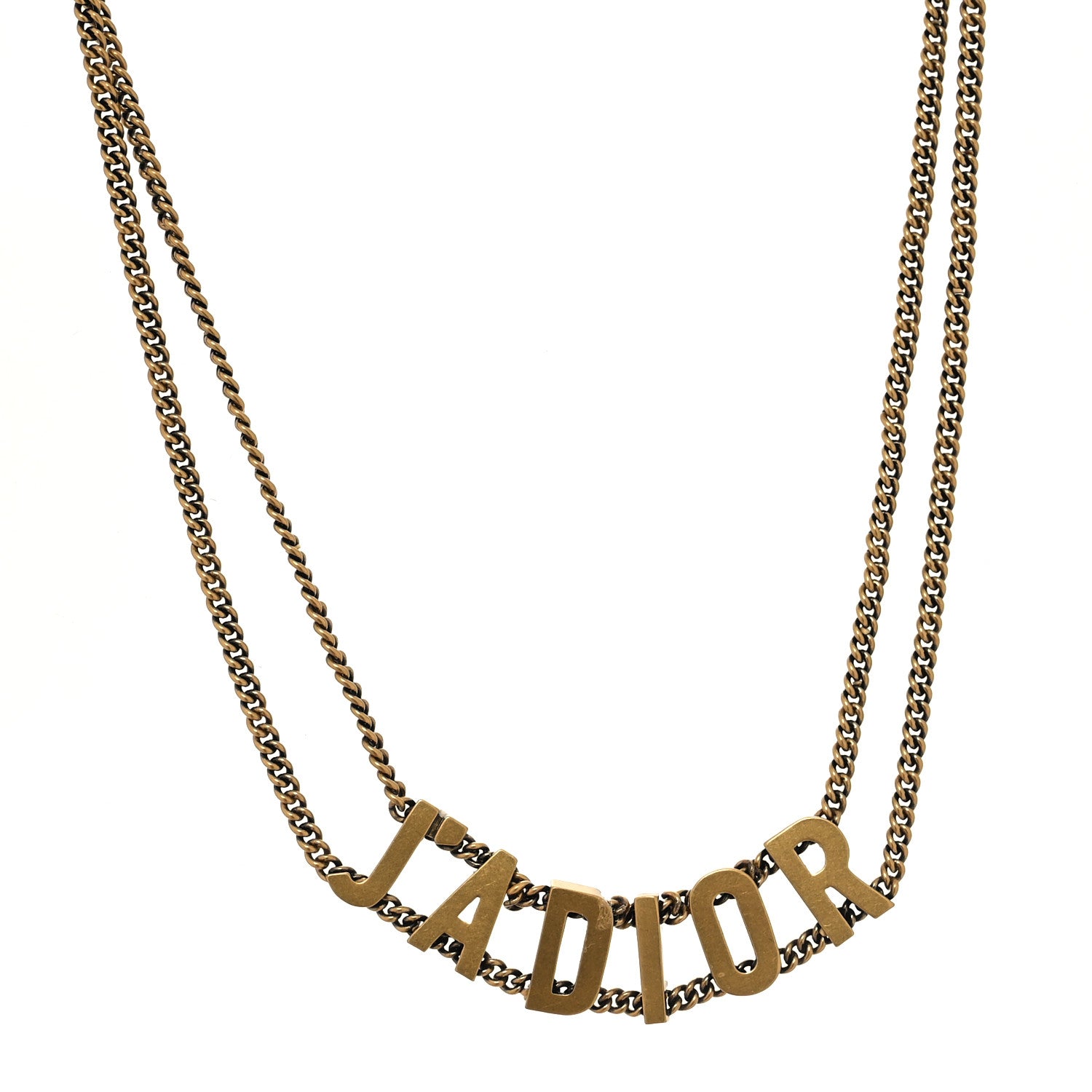 Christian Dior Metal J'Adior Choker Necklace Aged Gold 1 of 4