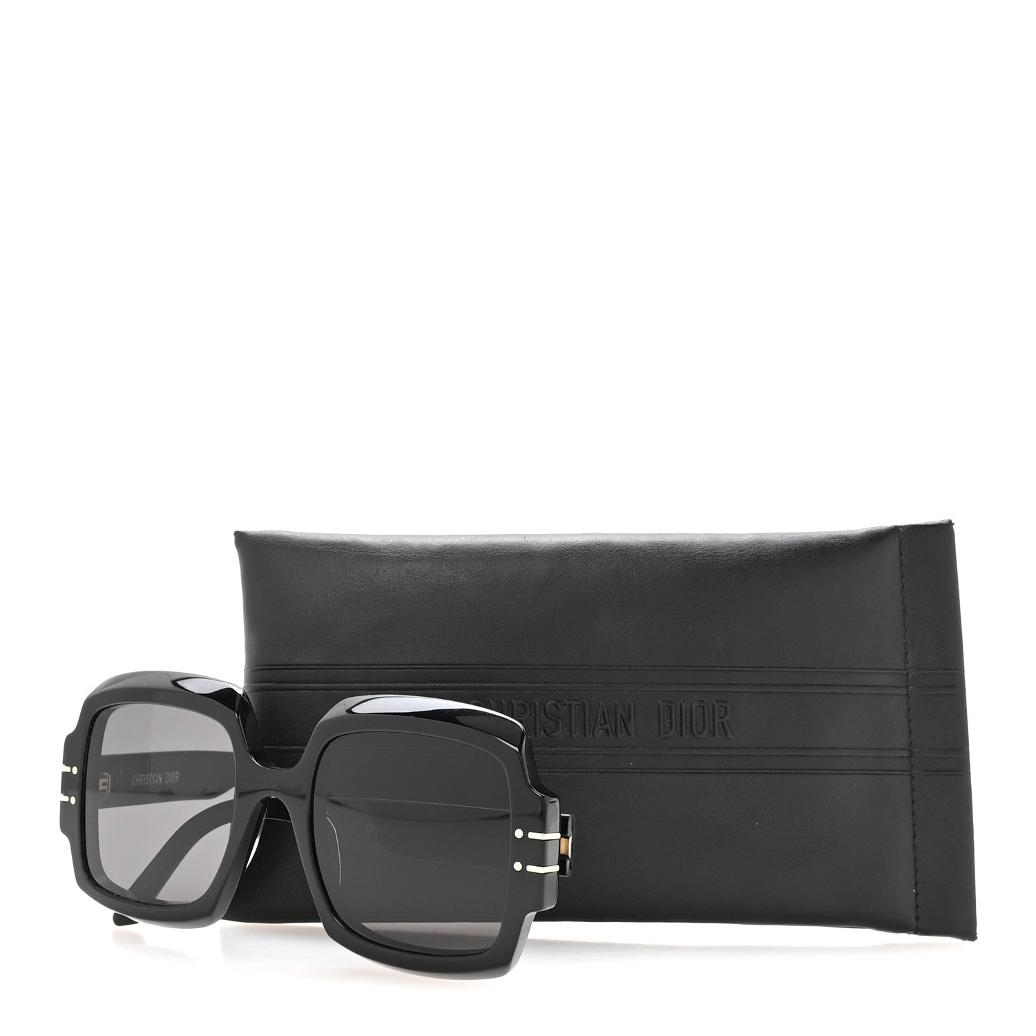 Christian Dior Acetate Diorsignature S1U Square Sunglasses Black 9 of 9