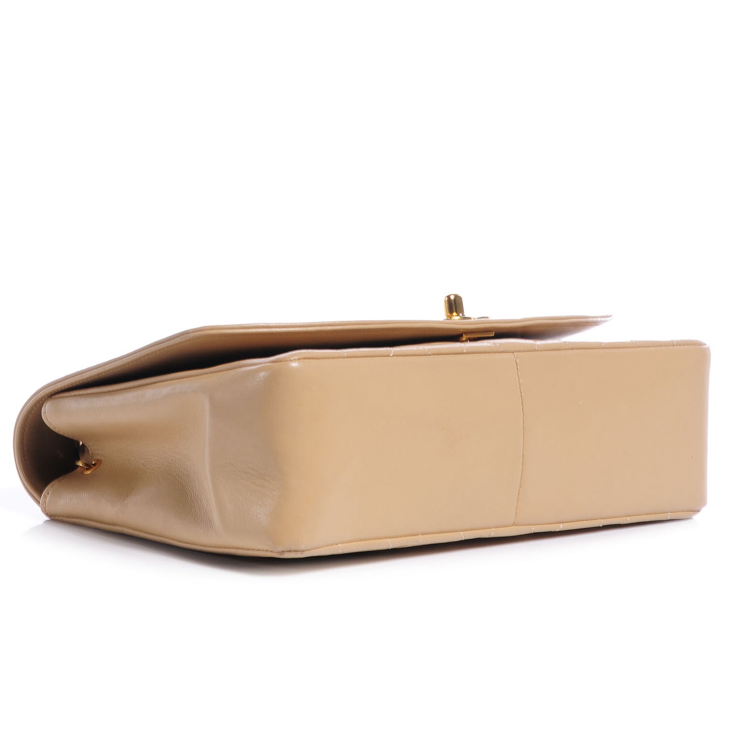Lambskin Medium Single Flap Beige