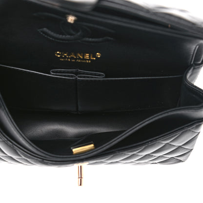 Chanel Lambskin Quilted Small Double Flap Black 5 of 10